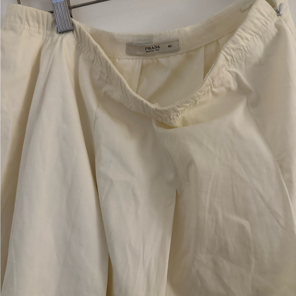 White Prada Pleated Skirt - Size 46